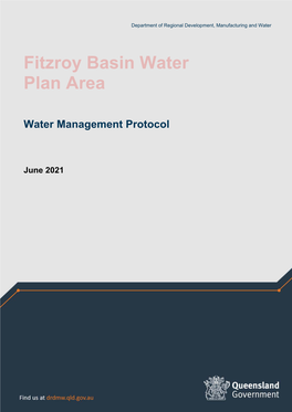 Fitzroy Basin Water Plan Area Water Management Protocol