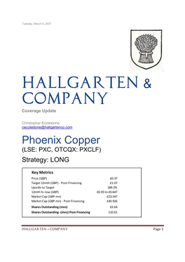 Phoenix Copper (LSE: PXC, OTCQX: PXCLF)