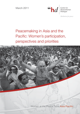 Peacemaking in Asia and the Pacific: Women's Participation