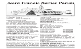 Saint Francis Xavier Parish Francis Xavier Parish