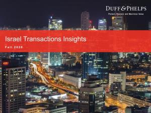 Israel Transactions Insights – Fall 2020.Pdf