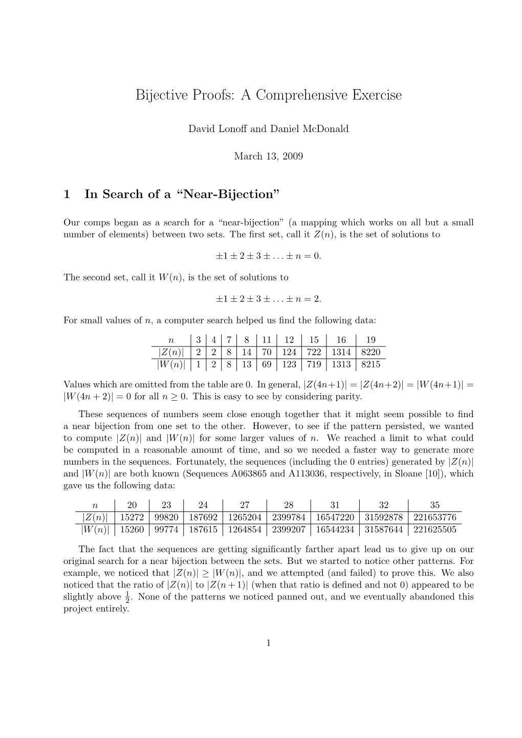Bijective Proofs: a Comprehensive Exercise