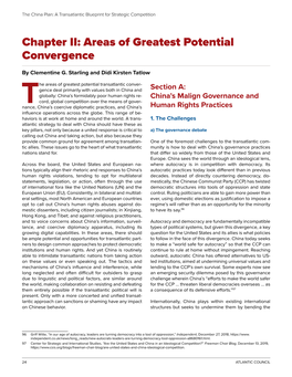 Chapter II: Areas of Greatest Potential Convergence