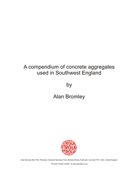 A Compendium of Concrete Aggregates Used in Southwest England