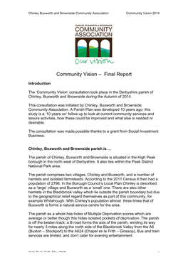 Community Vision – Final Report