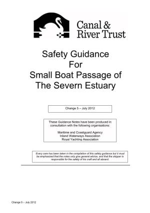 Safety Guidance for Small Boat Passage of the Severn Estuary