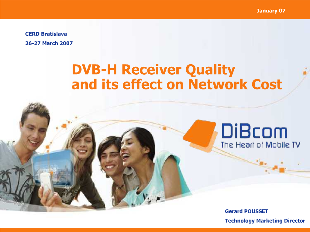 DVB-H Receiver Quality and Its Effect on Network Cost