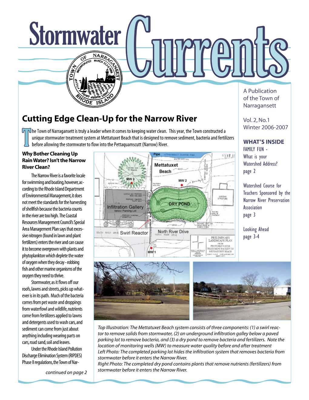 Stormwatercurrents a Publication of the Town of Narragansett
