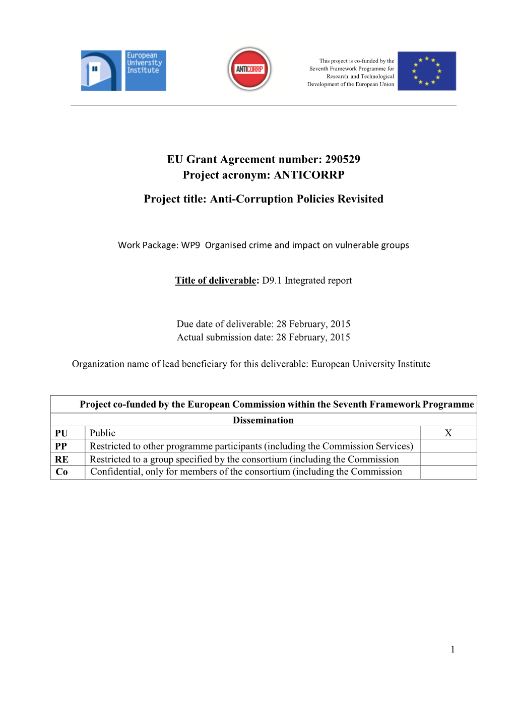 ANTICORRP Project Title: Anti-Corruption Policies Revisited