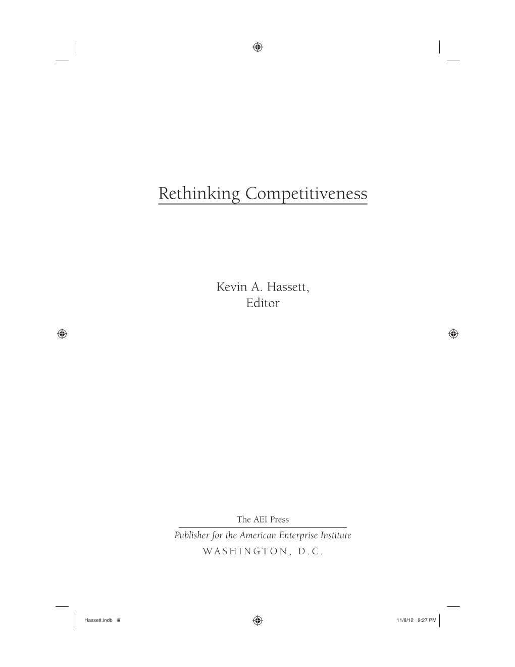 Rethinking Competitiveness