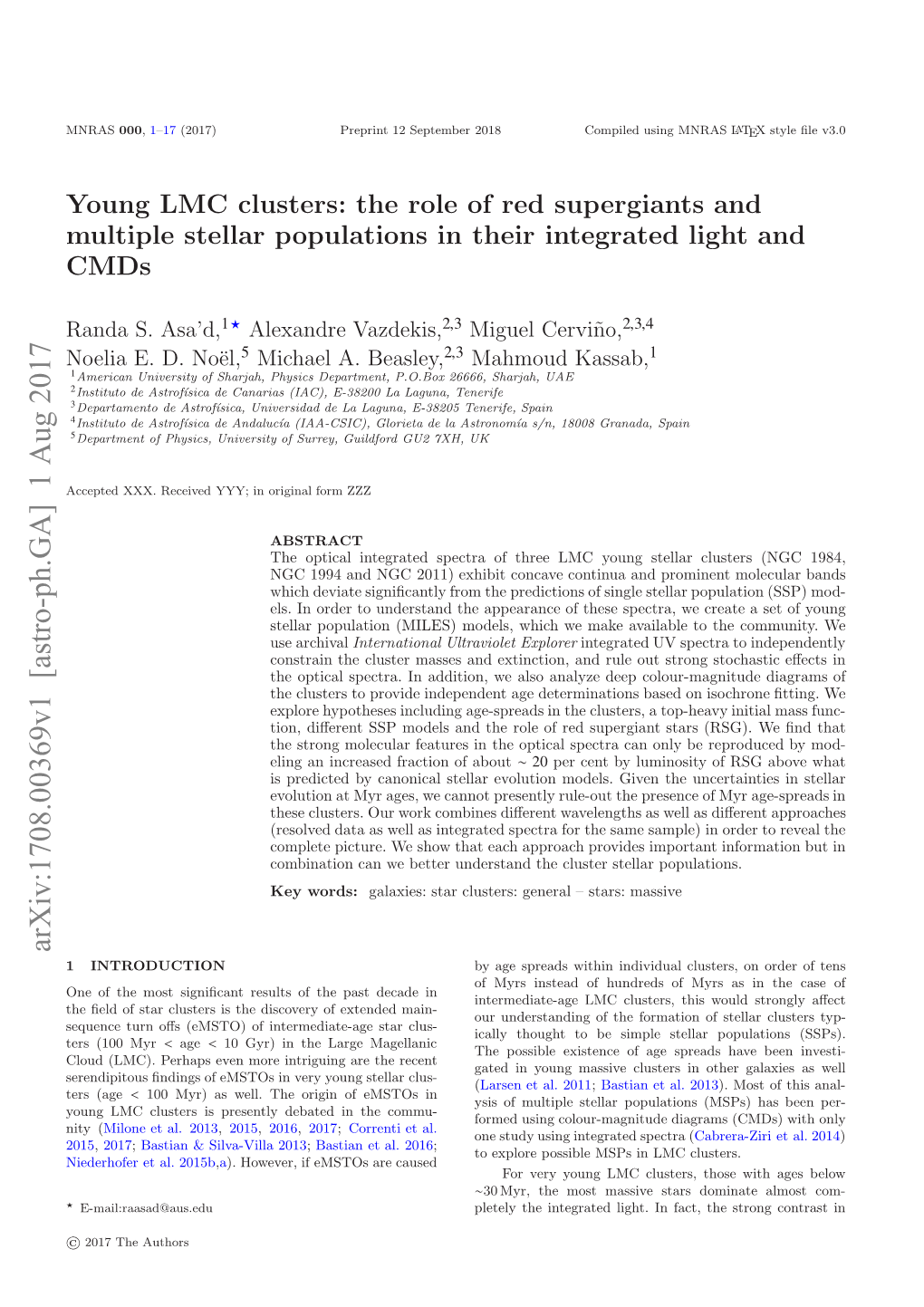 Young LMC Clusters: the Role of Red Supergiants and Multiple Stellar