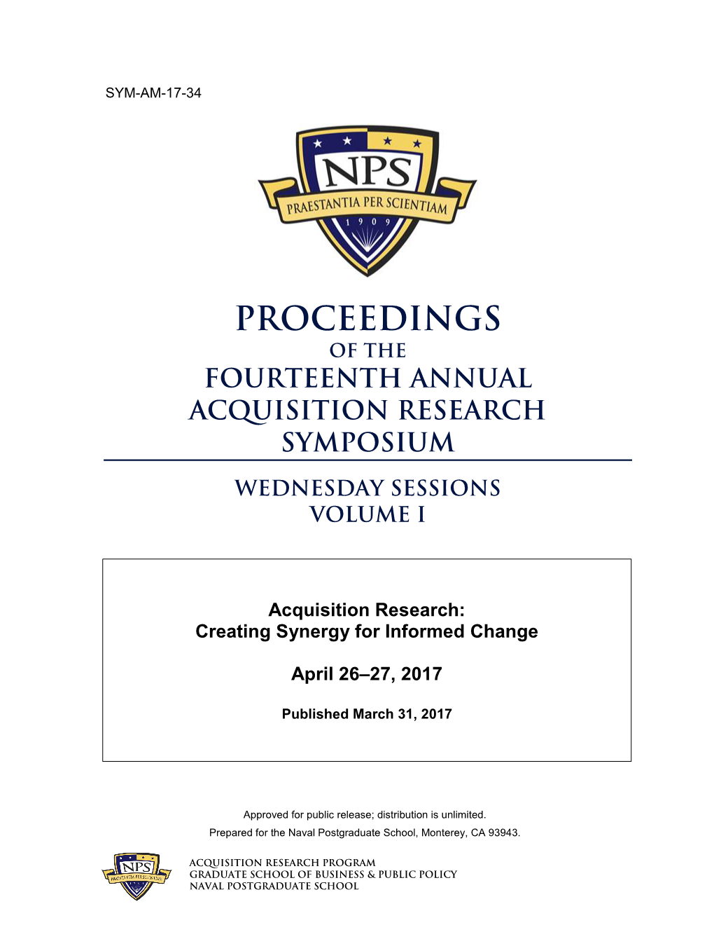 NPS Proceedings of the 14Th Annual Acquisition Research