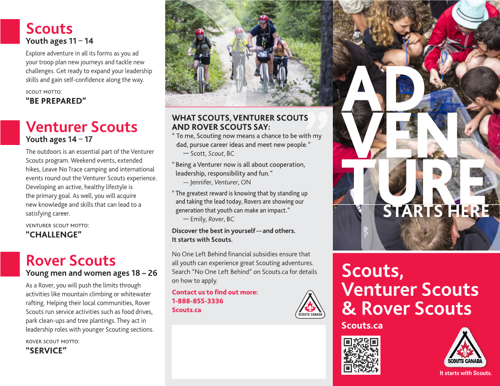 Scouts, Venturer Scouts & Rover Scouts