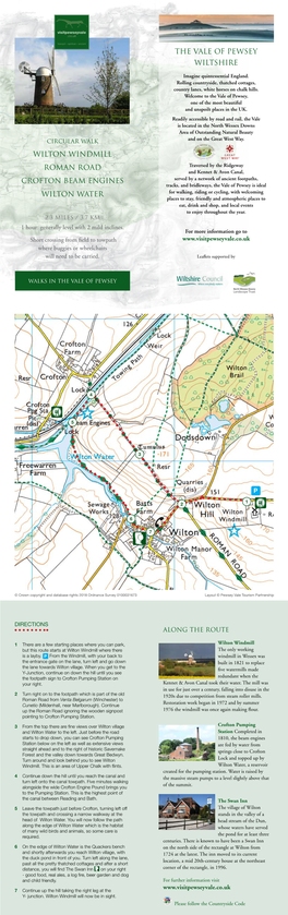 The Vale of Pewsey Wiltshire Wilton Windmill Roman Road Crofton Beam Engines Wilton Water