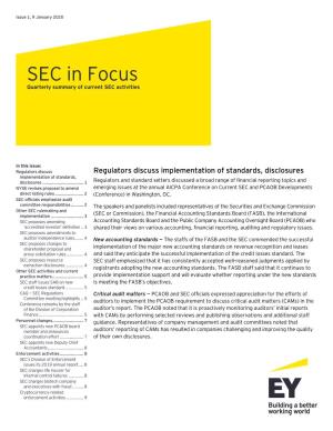 SEC in Focus: Issue 1, 9 January 2020