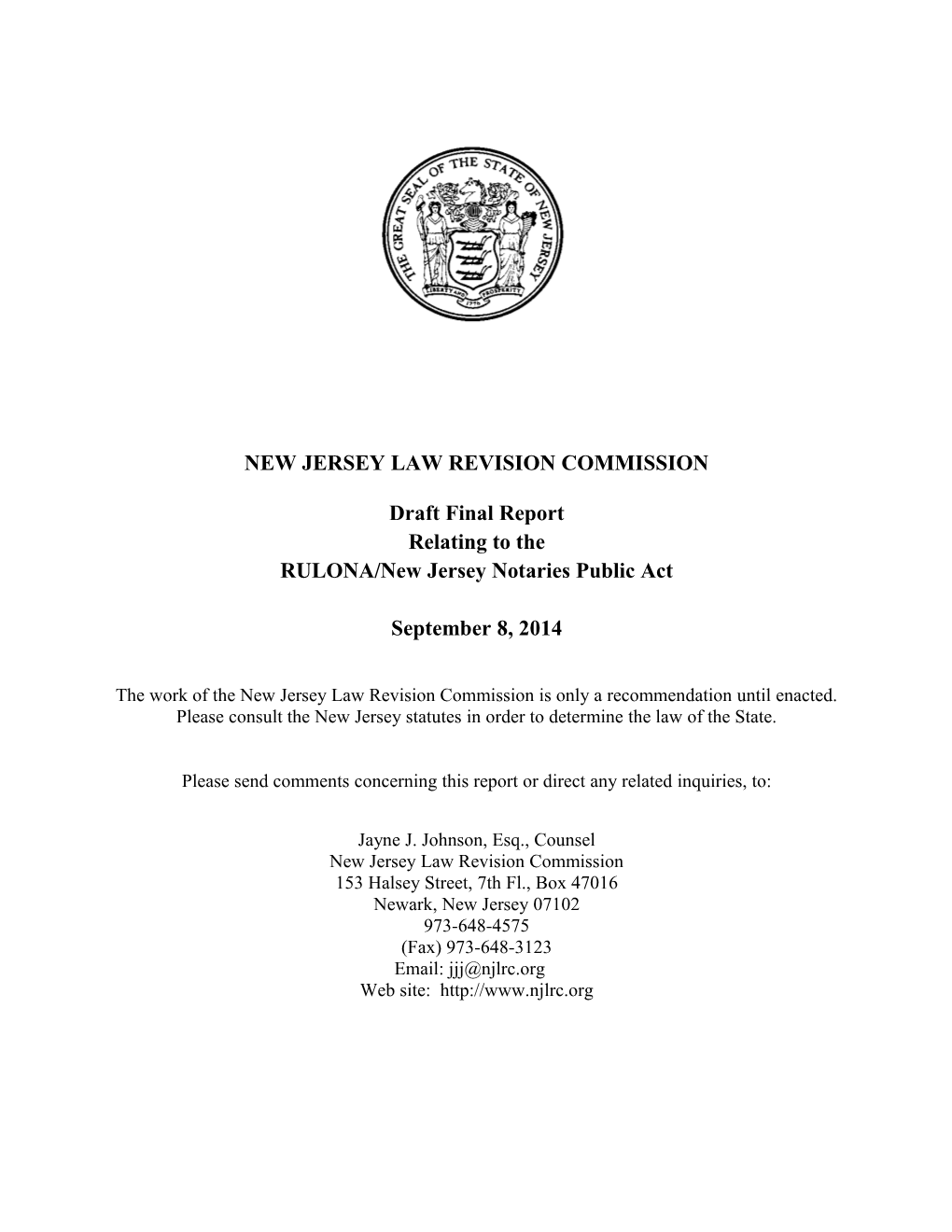 New Jersey Law Revision Commission s2