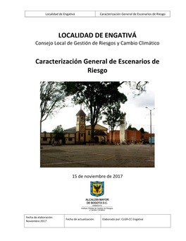 Localidad De Engativá Caracterización General De Escenarios De Riesgo