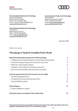 The Plug-In Hybrid Models from Audi