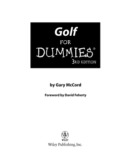 Golf for Dummies‰