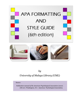 Apa Formatting and Style Guide (6Th