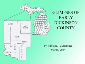 Glimpses of Early Dickinson County
