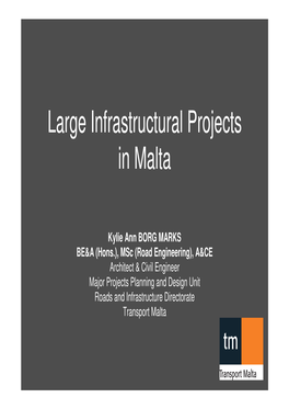 Large Infrastructural Projects in Malta