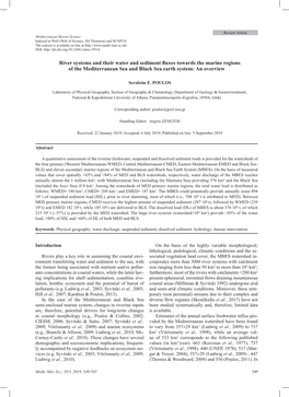 River Systems and Their Water and Sediment Fluxes Towards the Marine Regions of the Mediterranean Sea and Black Sea Earth System: an Overview