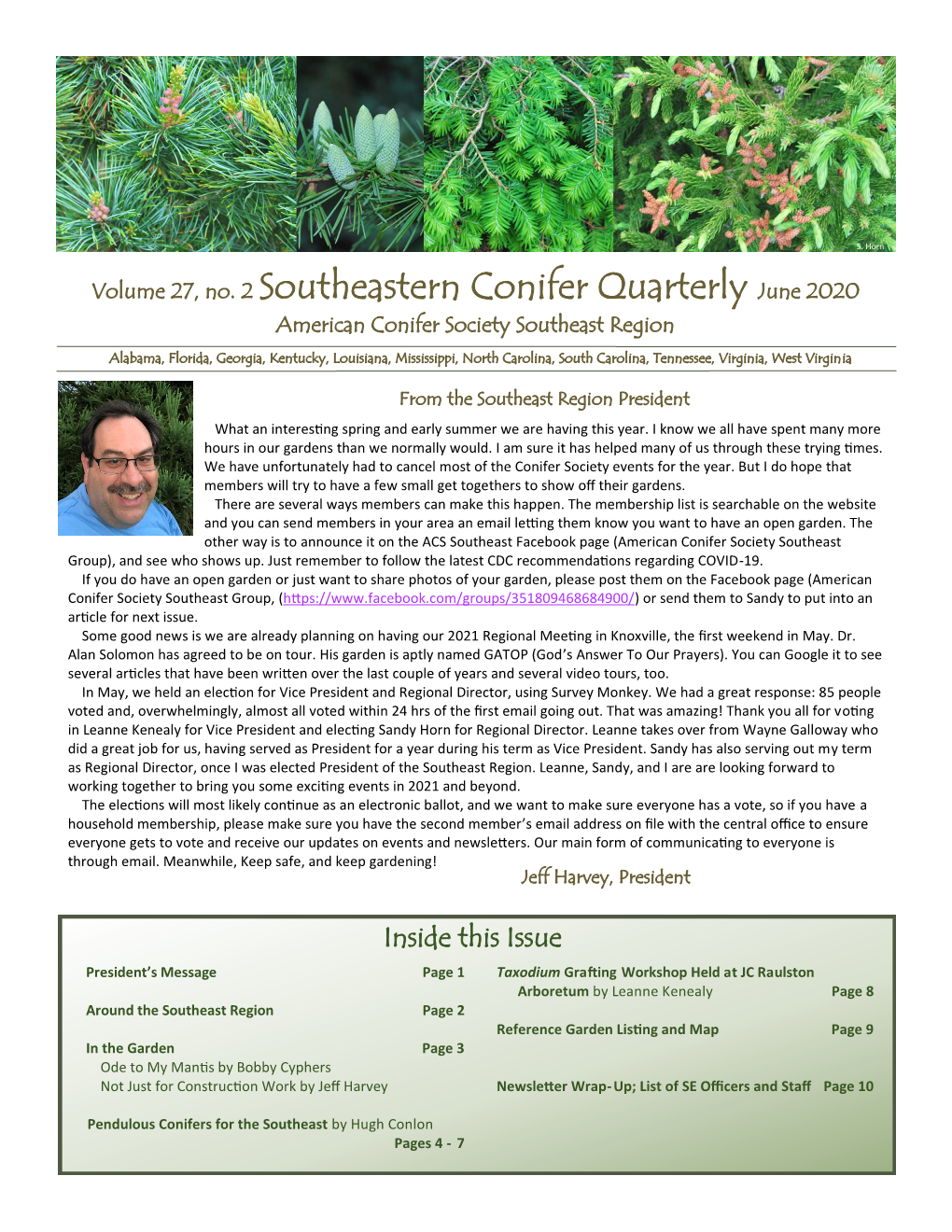 Volume 27, No. 2 Southeastern Conifer