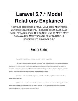 Laravel 5.7.* Model Relations Explained