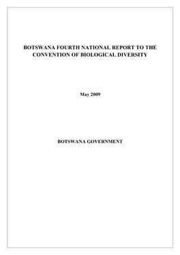 Botswana Fourth National Report to the Convention of Biological Diversity
