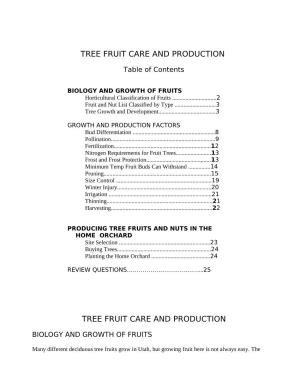 Tree Fruit Care and Production