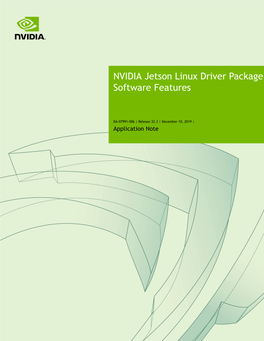 NVIDIA Jetson Linux Driver Package Software Features