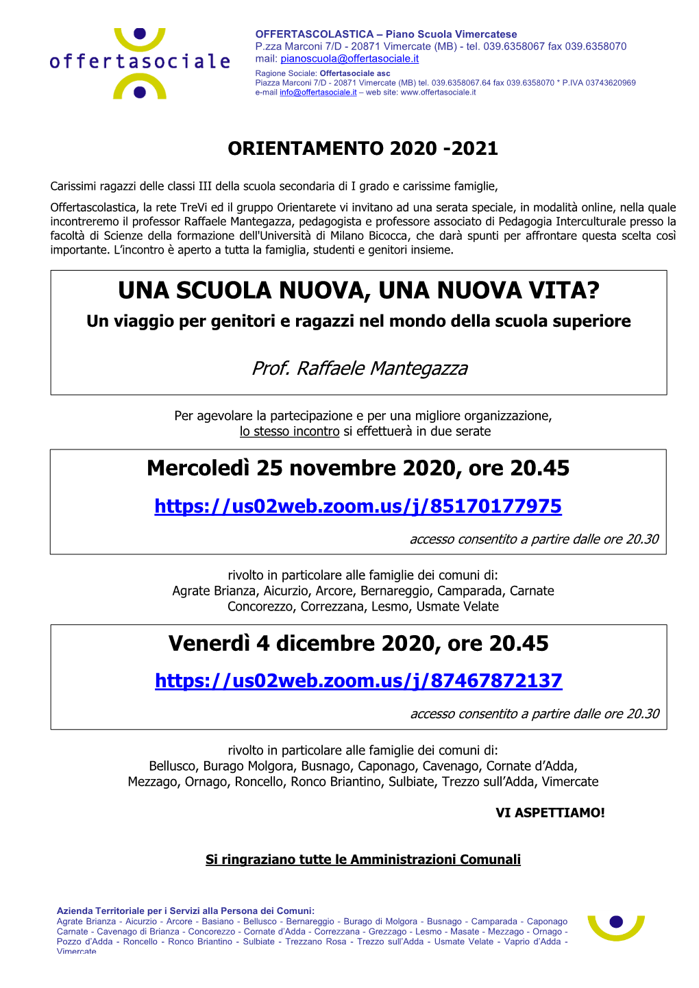 Una Scuola Nuova, Una Nuova Vita?