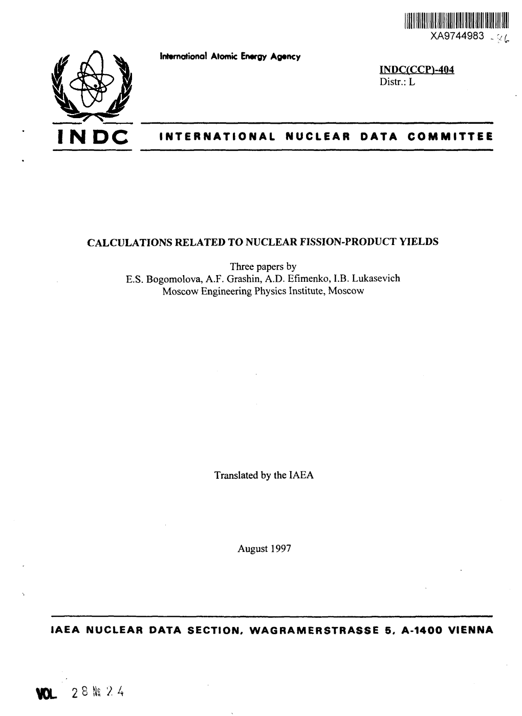 Calculations Related to Nuclear Fission-Product Yields