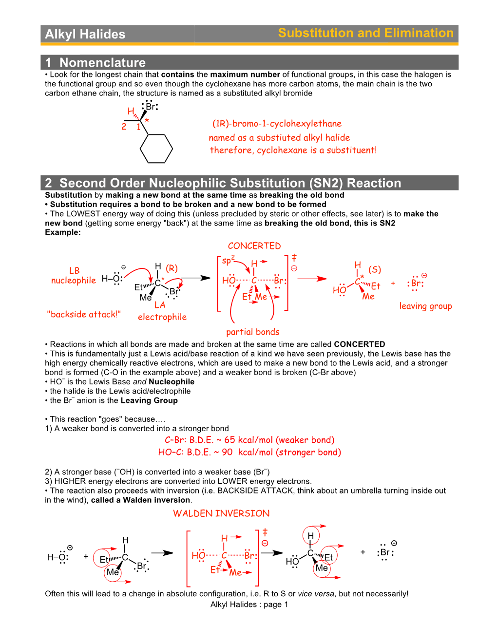 (SN2) Reaction