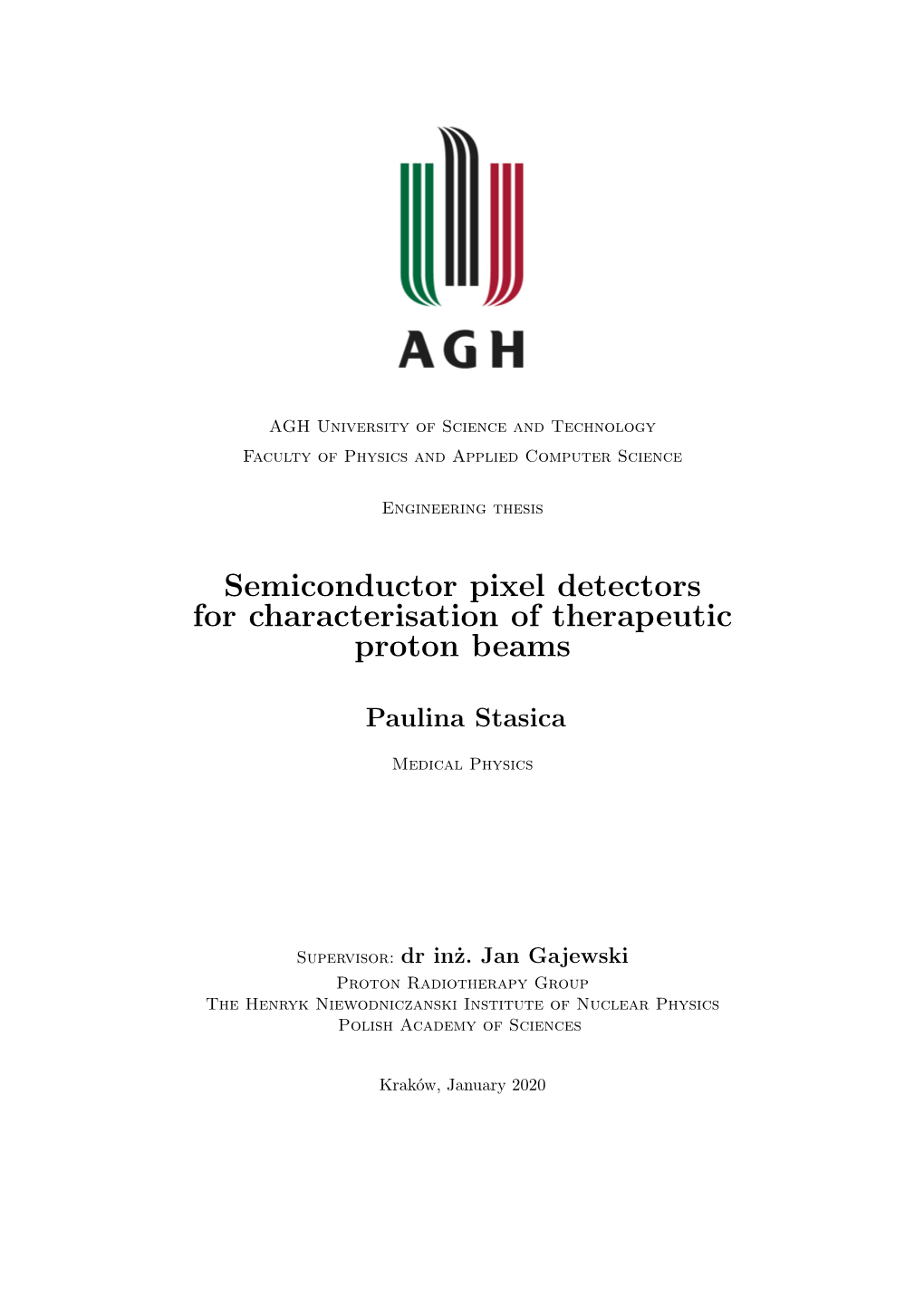 Semiconductor Pixel Detectors for Characterisation of Therapeutic Proton Beams