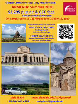 Armenia 2020 Flyer
