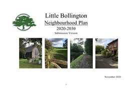 Little Bollington Neighbourhood Plan 2020-2030 Submission Version