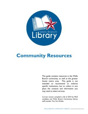 Community Resources Directory
