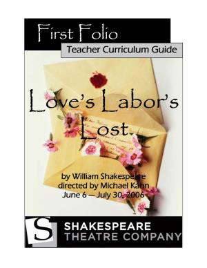 Love's Labor's Lost Entire First Folio