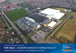 For Sale – Modern Manufacturing Facility