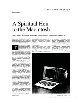 A Spiritual Heir to the Macintosh