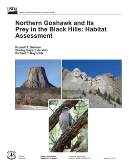 Northern Goshawk and Its Prey in the Black Hills: Habitat Assessment