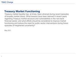 TBAC Presentation to the Fed Spring 2020 Treasury Market Stress