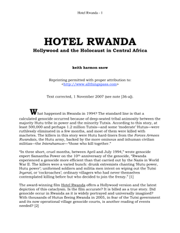 Hotel Rwanda - 1