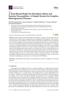 A Yeast-Based Model for Hereditary Motor and Sensory Neuropathies: a Simple System for Complex, Heterogeneous Diseases