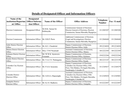 Details of Designated Officer and Information Officers
