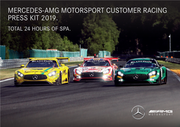 Mercedes-Amg Motorsport Customer Racing Press Kit 2019