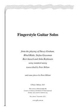 Fingerstyle Guitar Solos