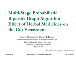 Multi-Stage Probabilistic Bipartite Graph Algorithm - Effect of Herbal Medicines on the Gut Ecosystem